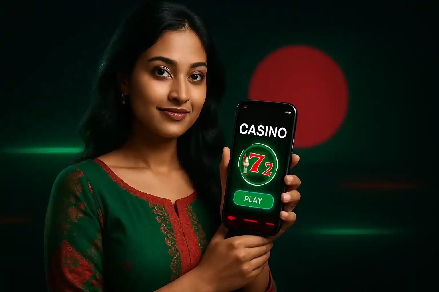 Woman with betting odds over football and cricket stadium background